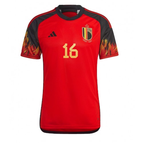 Maillot de foot Belgique Thorgan Hazard #16 Domicile Monde 2022 Manches Courte